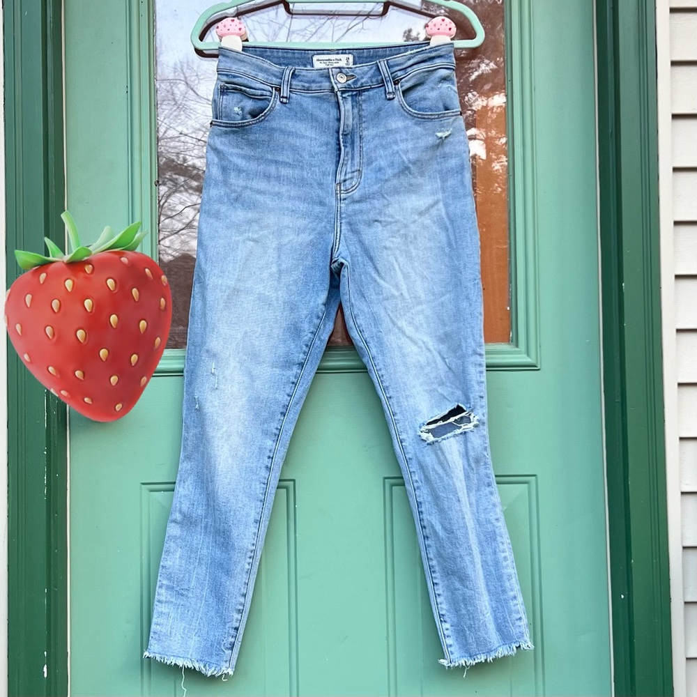 Abercrombie & Fitch The Super Skinny Ankle High-rise Jeans Curve Love 28/6 short